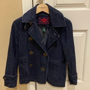 Lauren Ralph Lauren pinstriped jean jacket